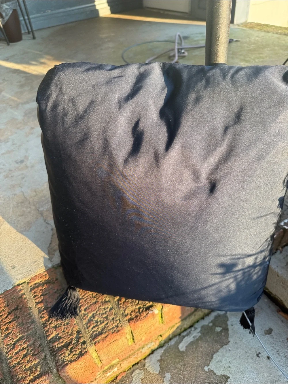 Vintage mid century silk Chinese pillow